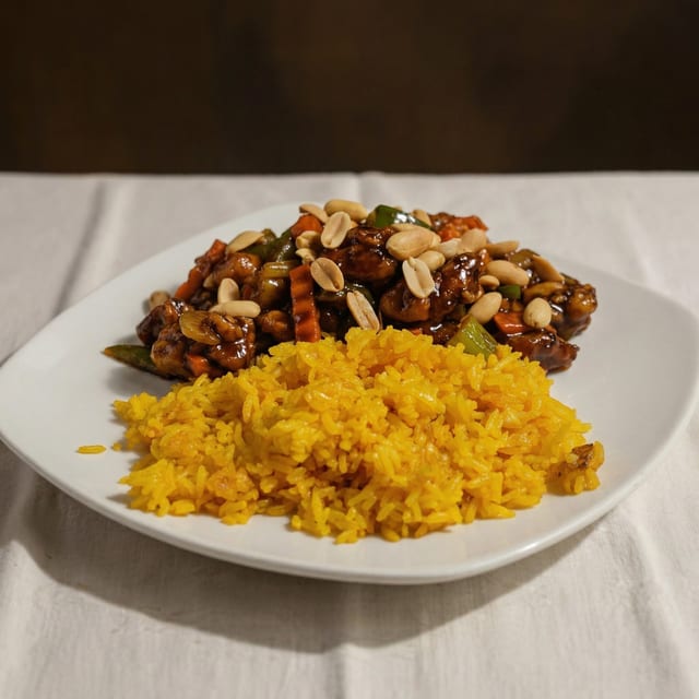 Kung Po Chicken with Peanuts.