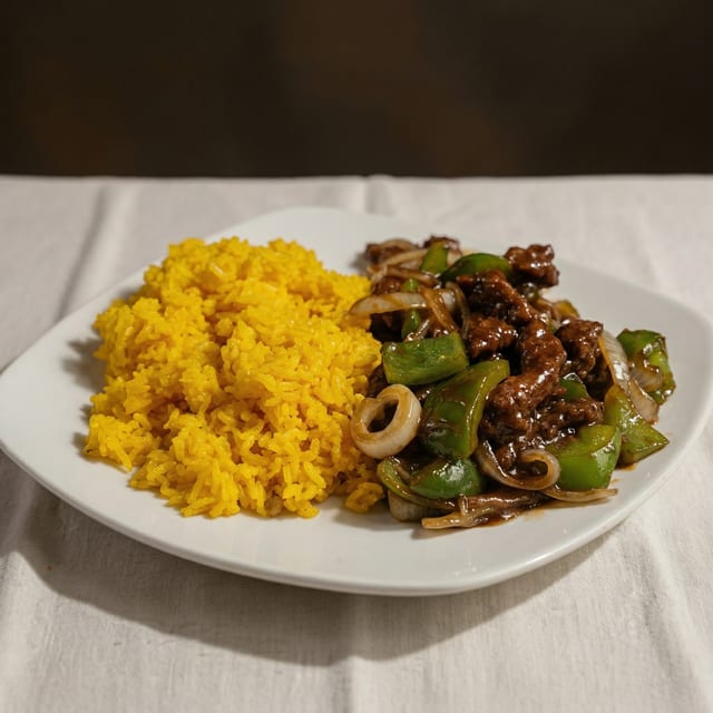 Pepper Steak with Onion.