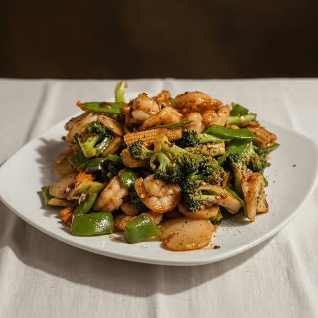 Fresh Jumbo Shrimp Hunan Style.