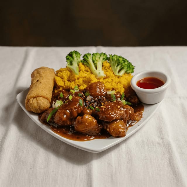 Sesame Chicken or General Tso's Chicken Combo.