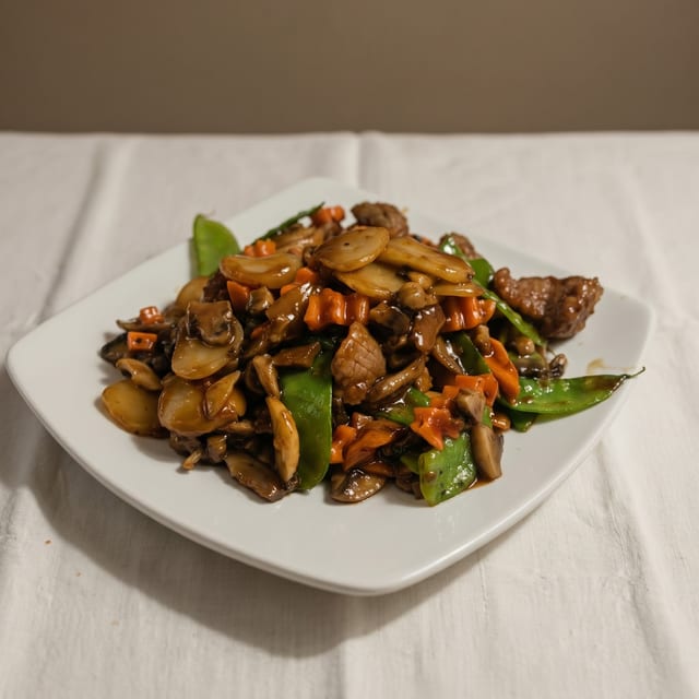 Beef with Fresh Mushroom.