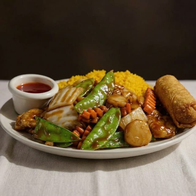 Beef with Chinese Vegetable Combo.