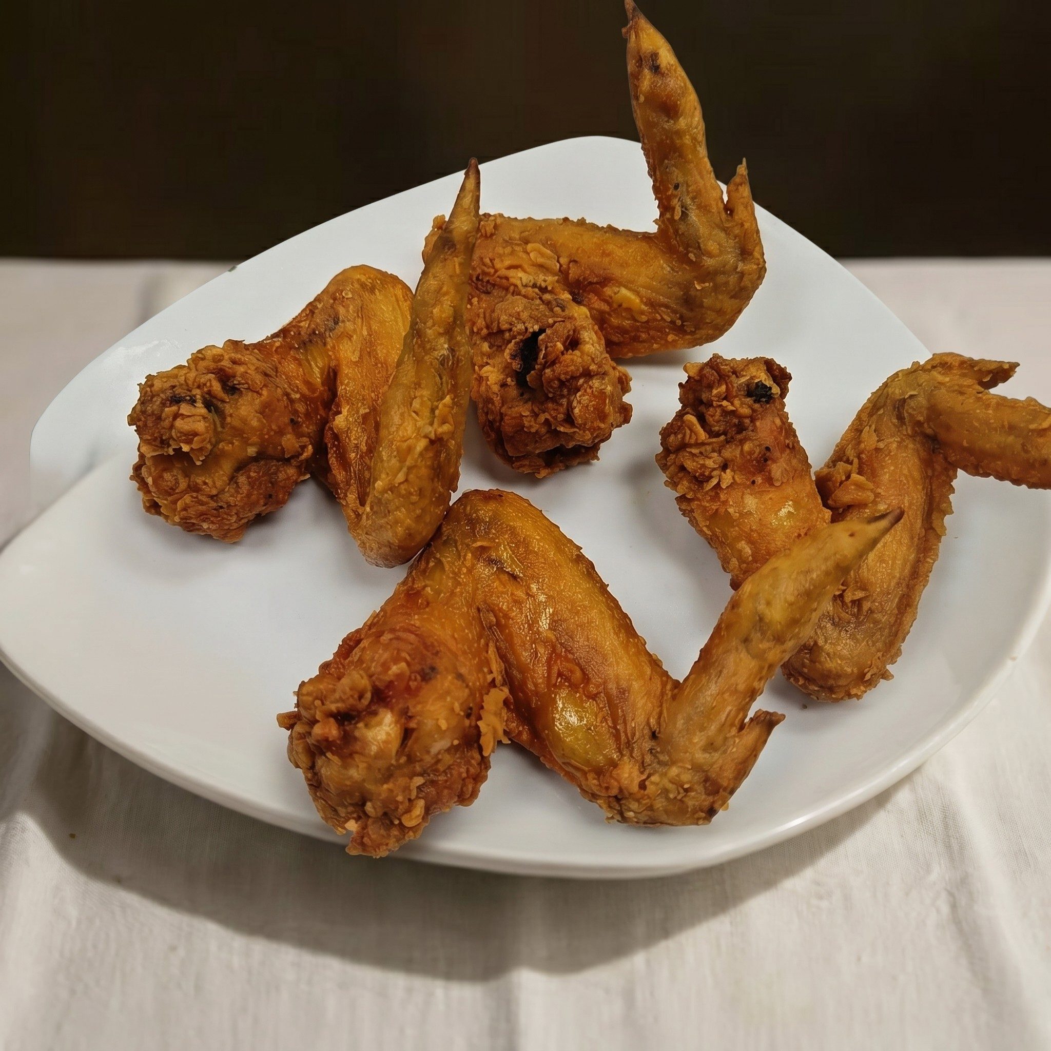 Fried Jumbo Chicken Wings.
