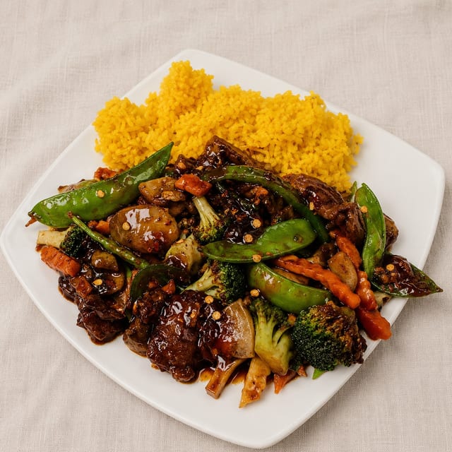 Hunan Beef or Chicken.