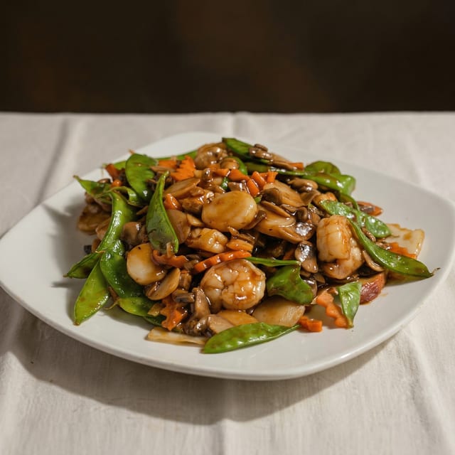 Fresh Jumbo Shrimp with Fresh Mushrooms.