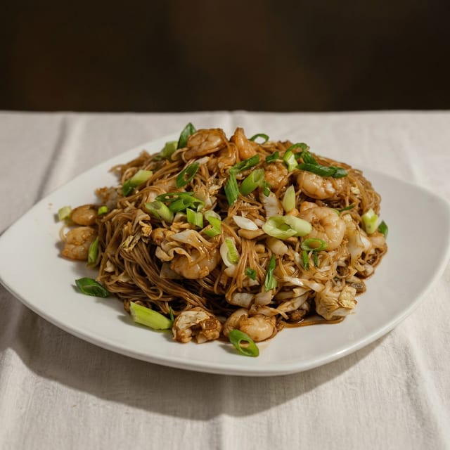 Fresh Baby Shrimp Chow Mai Fun.