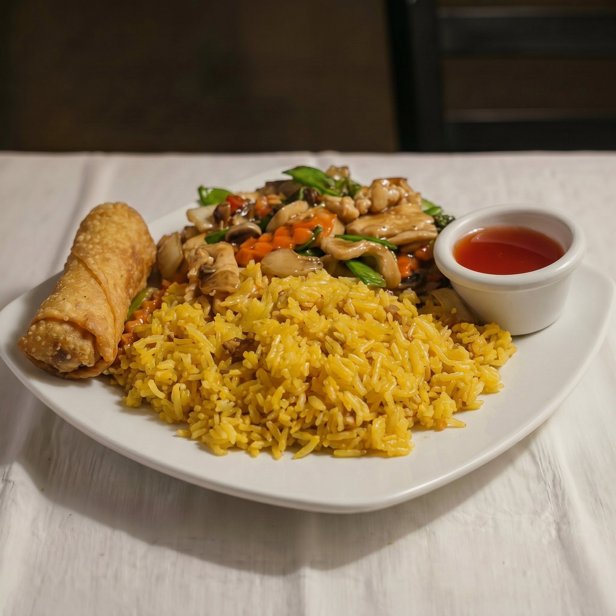 Mixed Vegetables with Beef, Chicken, or Shrimp Combo.
