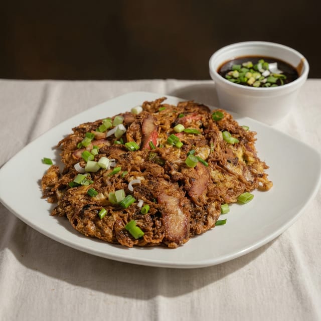 Roast Pork Egg Foo Young.