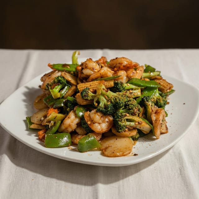 Fresh Jumbo Shrimp Hunan Style.