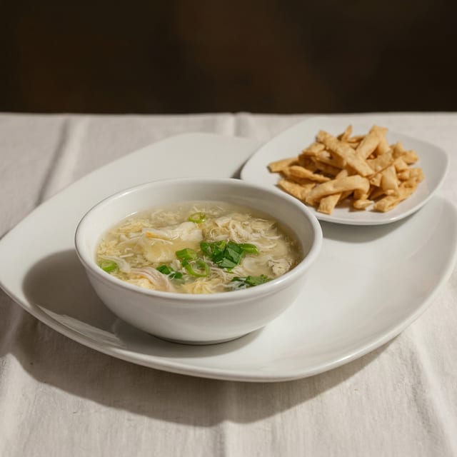 Wonton Egg Drop Soup.