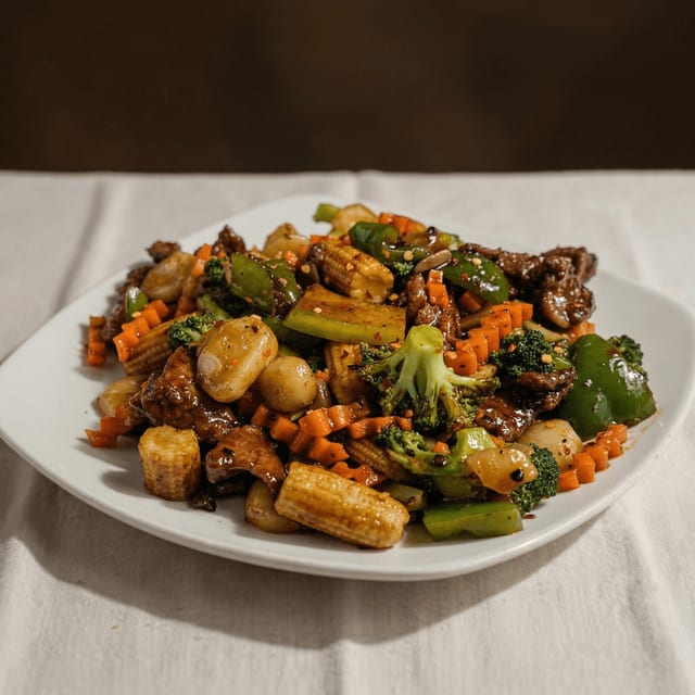Beef with Garlic Sauce.