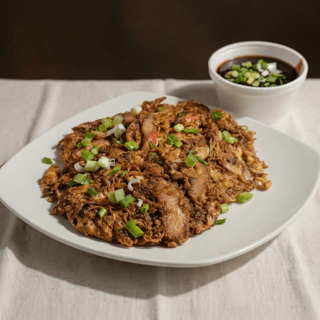 Roast Pork Egg Foo Young.