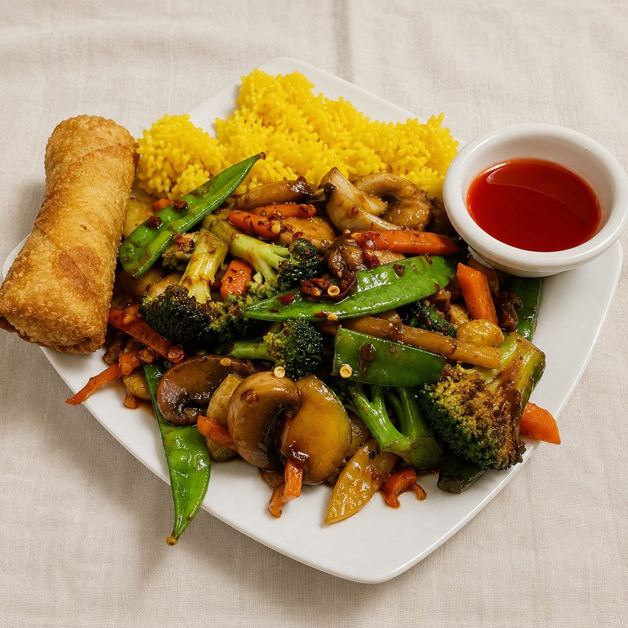 Hunan Beef or Chicken Combo.