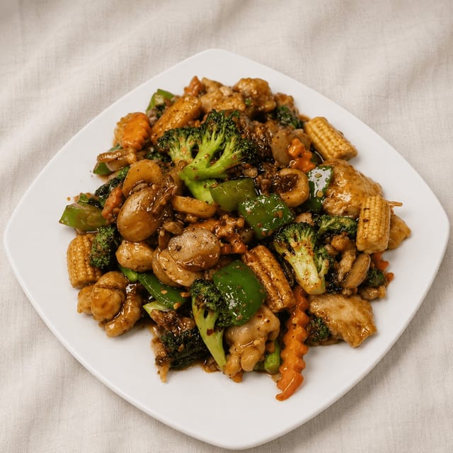 Chicken with Garlic Sauce.