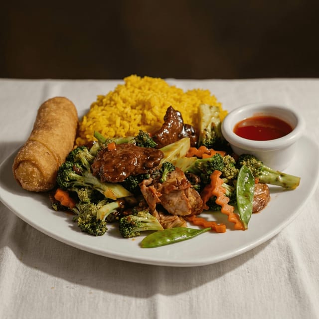 Beef with Broccoli Combo.