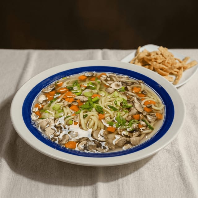 Yat Gat Mein with Fresh Baby Shrimp.